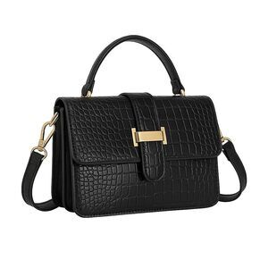 1655 ’s Croc-Embossed Crossbody Handbag – Small Shoulder Purse with Top